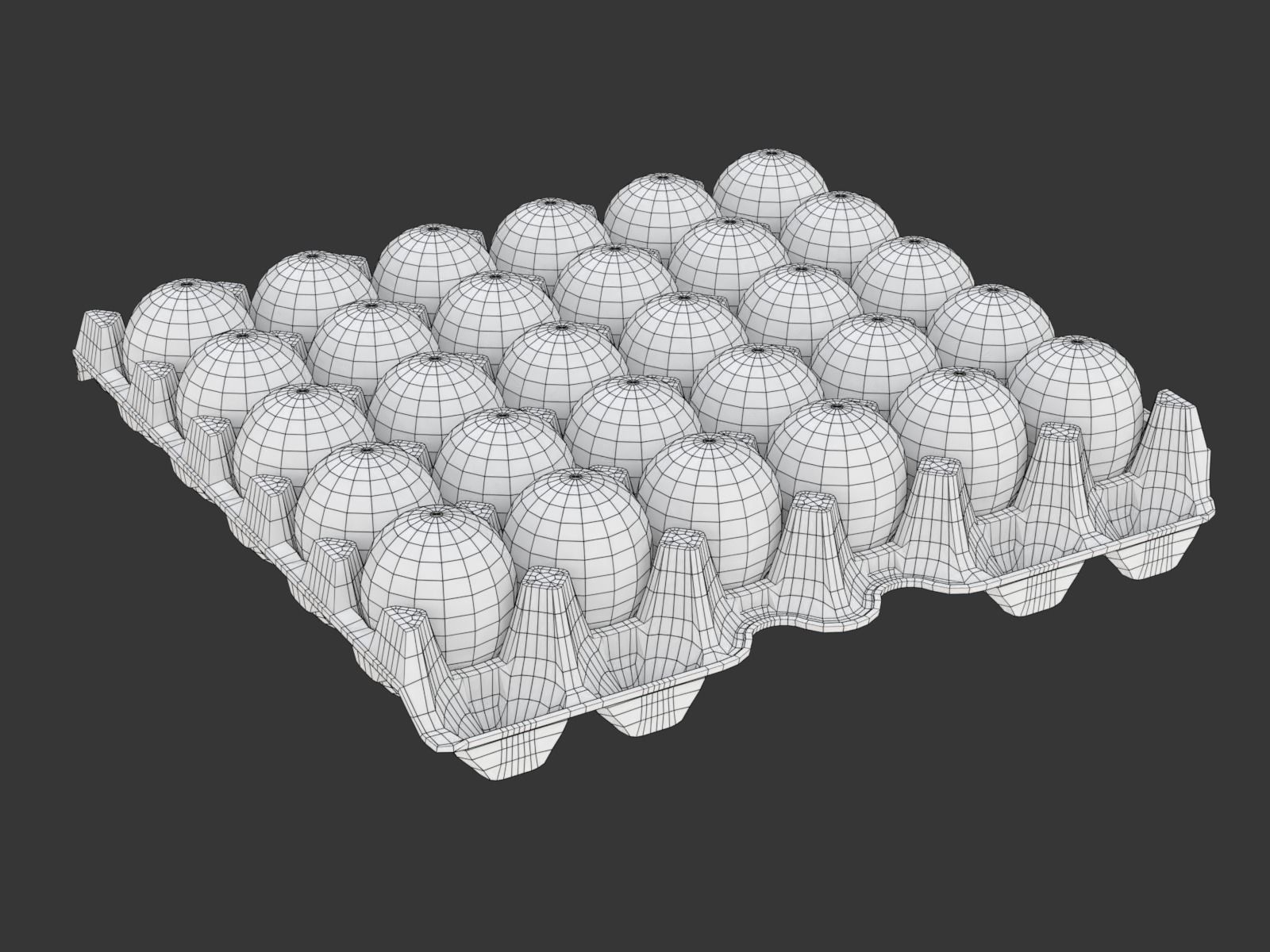 Eggs in a carton package 3D model_19