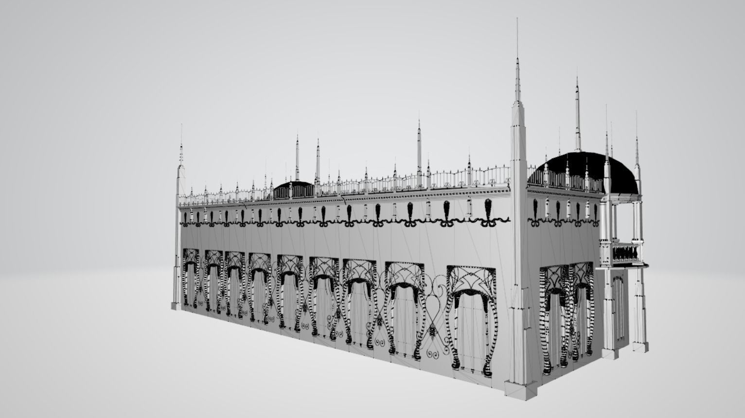 Music pavilon 3D model_3