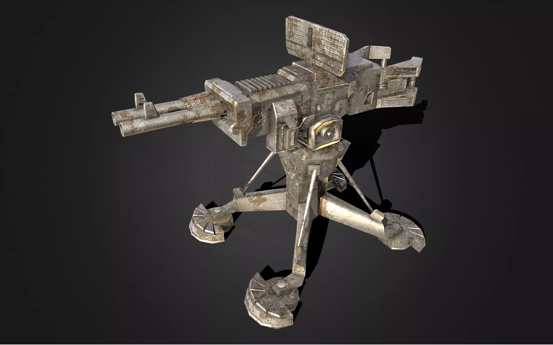 Fixed Machine Gun Free 3D model