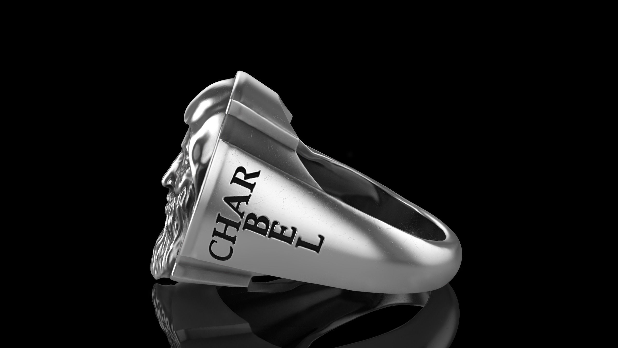 Saint Charbel Makhlouf ring 3D print model_5