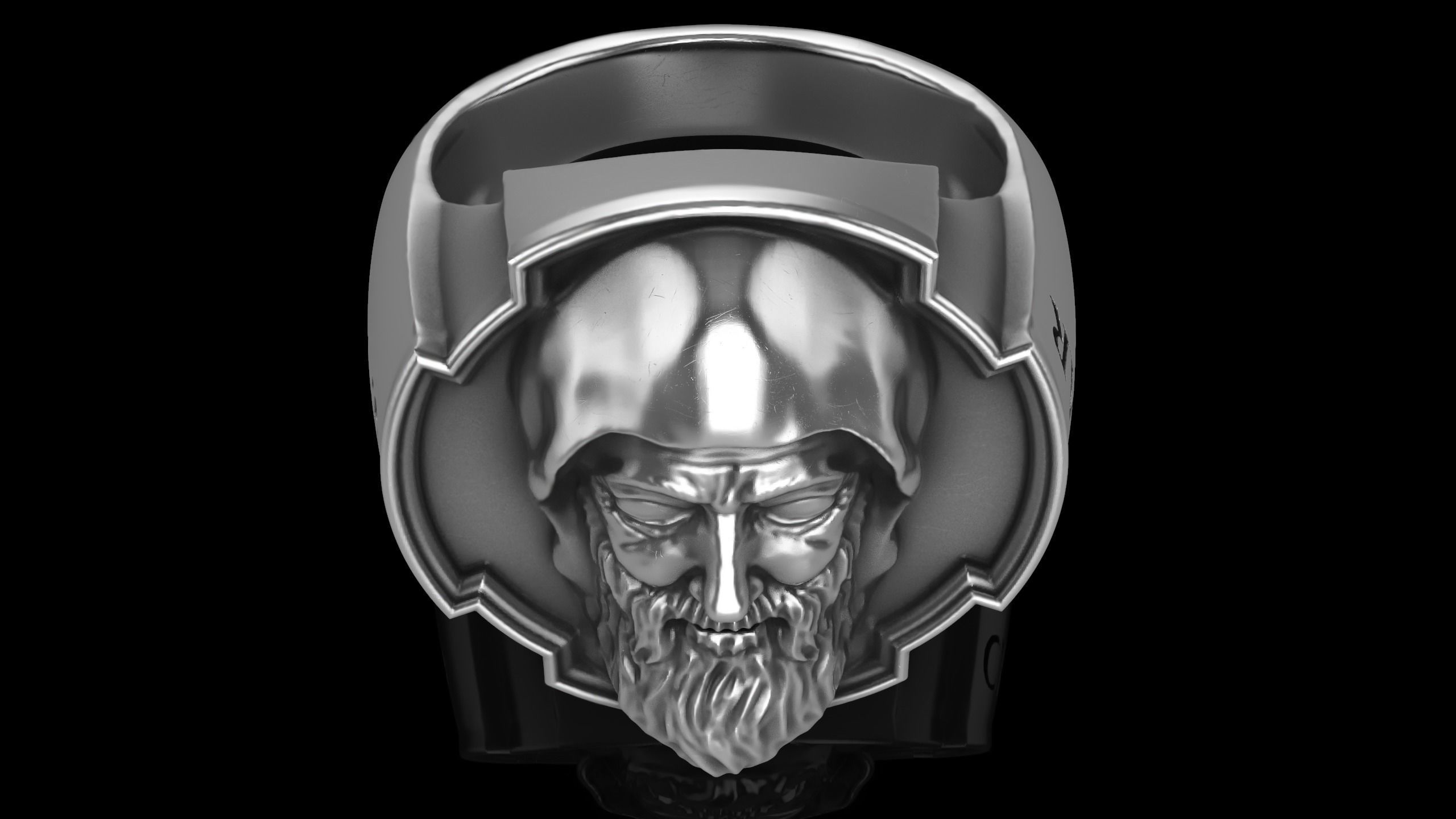 Saint Charbel Makhlouf ring 3D print model_7