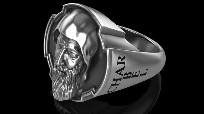 Saint Charbel Makhlouf ring 3D print model