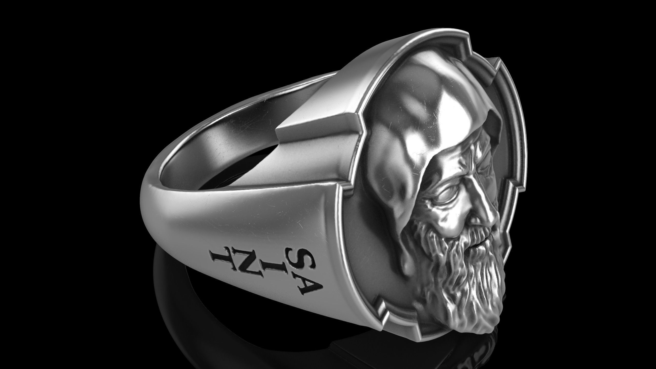 Saint Charbel Makhlouf ring 3D print model_2