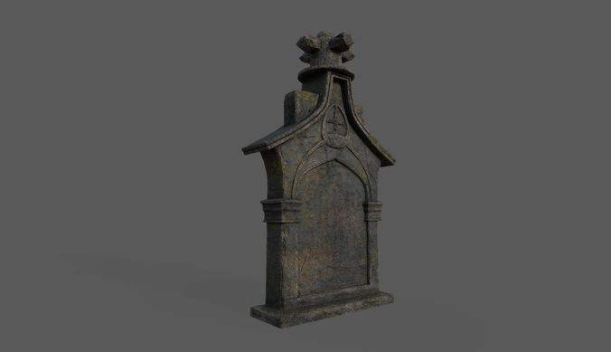 Tombstone Bloodborne Style  Low-poly 3D model
