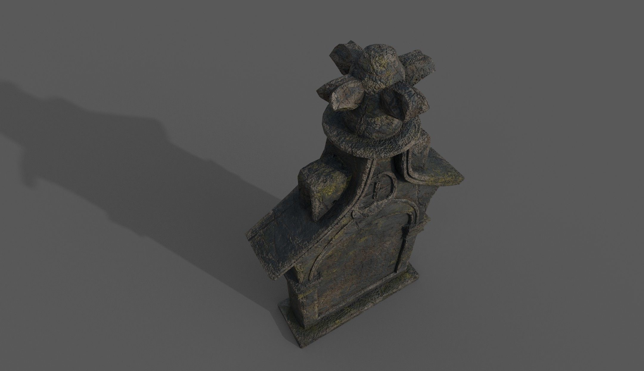 Tombstone Bloodborne Style  Low-poly 3D model_4