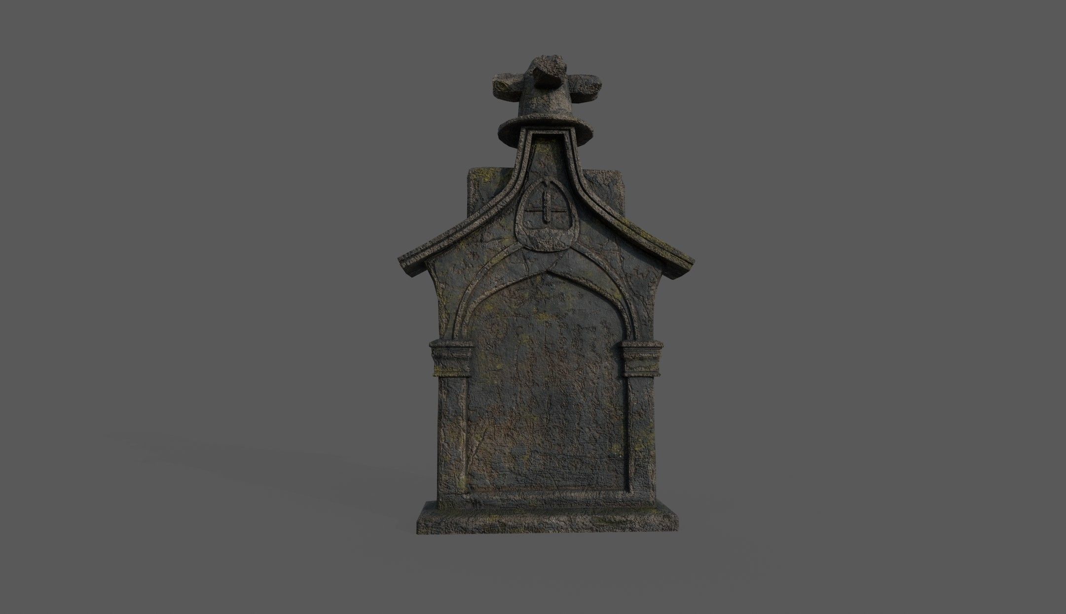 Tombstone Bloodborne Style  Low-poly 3D model_2