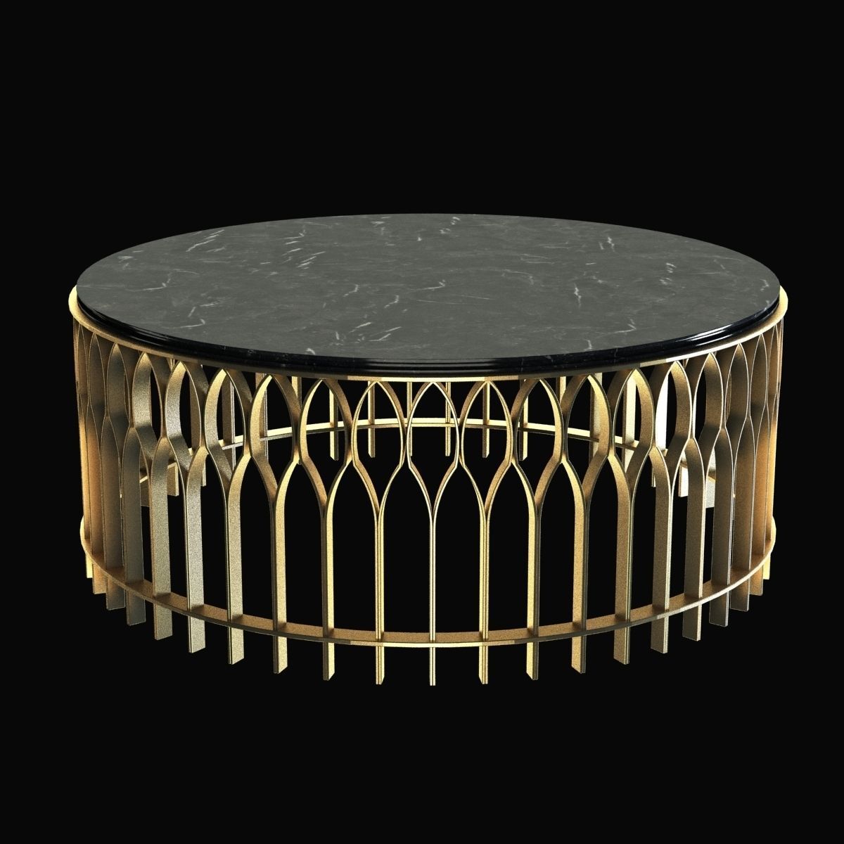 Brabbu Mecca Round Coffee Table 3D model_4
