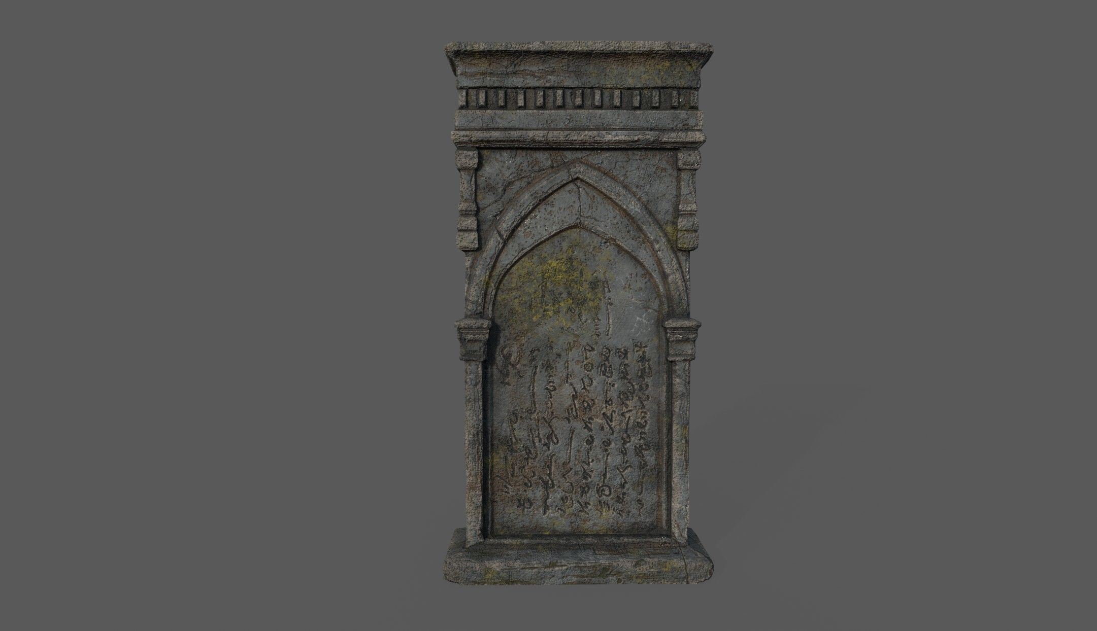 Tombstone Bloodborne Style  Low-poly 3D model_2