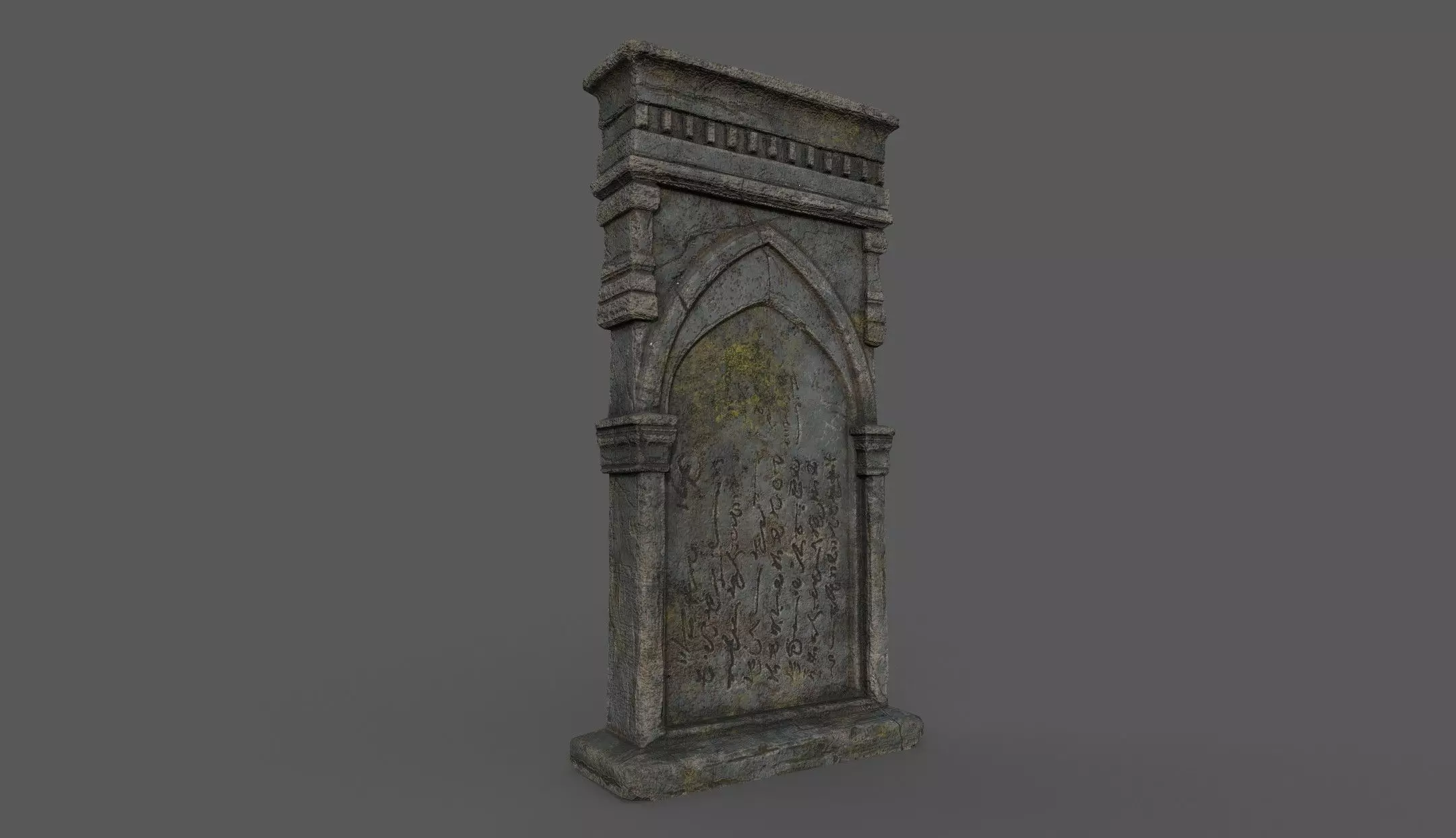 Tombstone Bloodborne Style  Low-poly 3D model_0