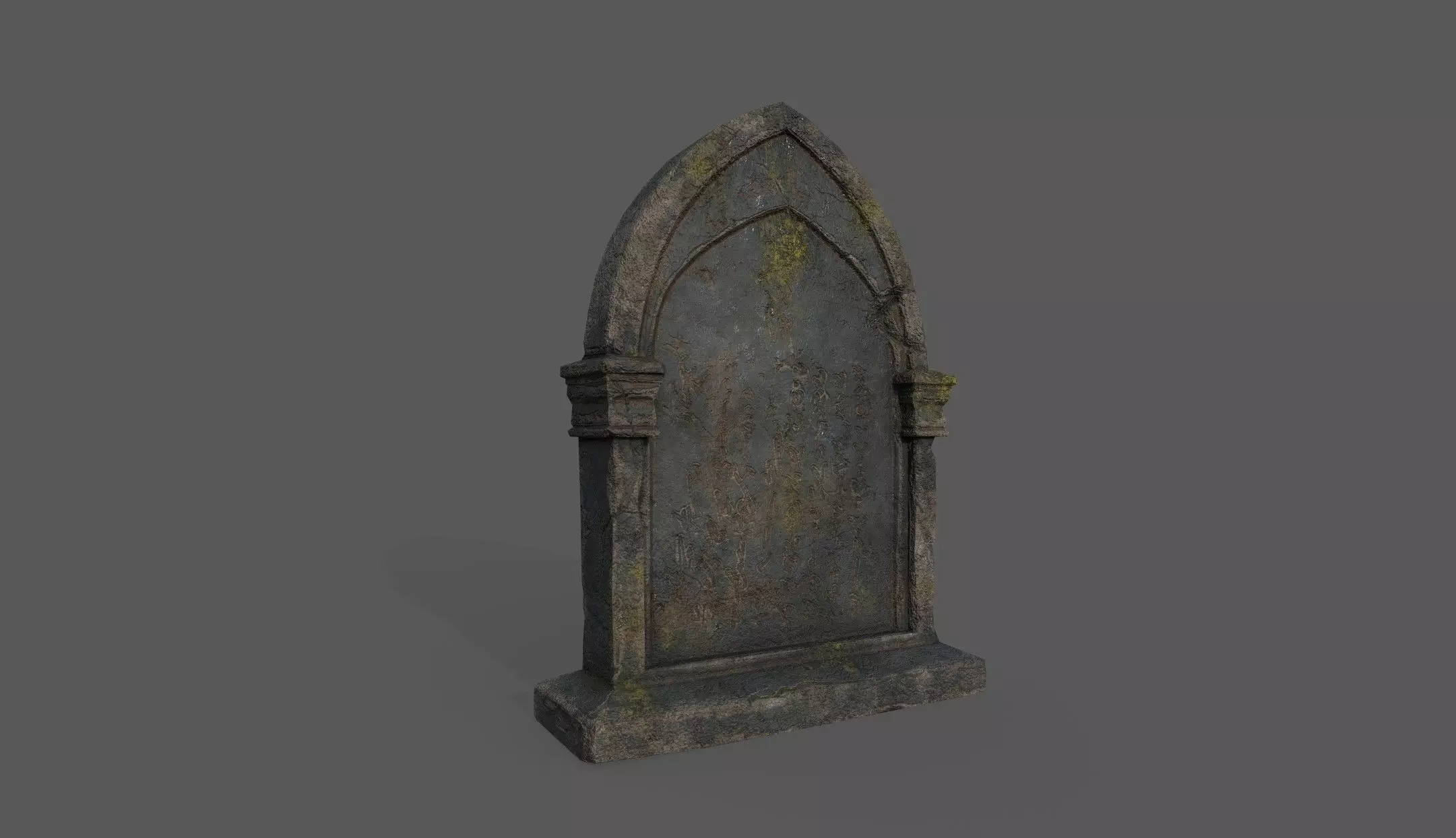 Tombstone Bloodborne Style  Low-poly 3D model_0