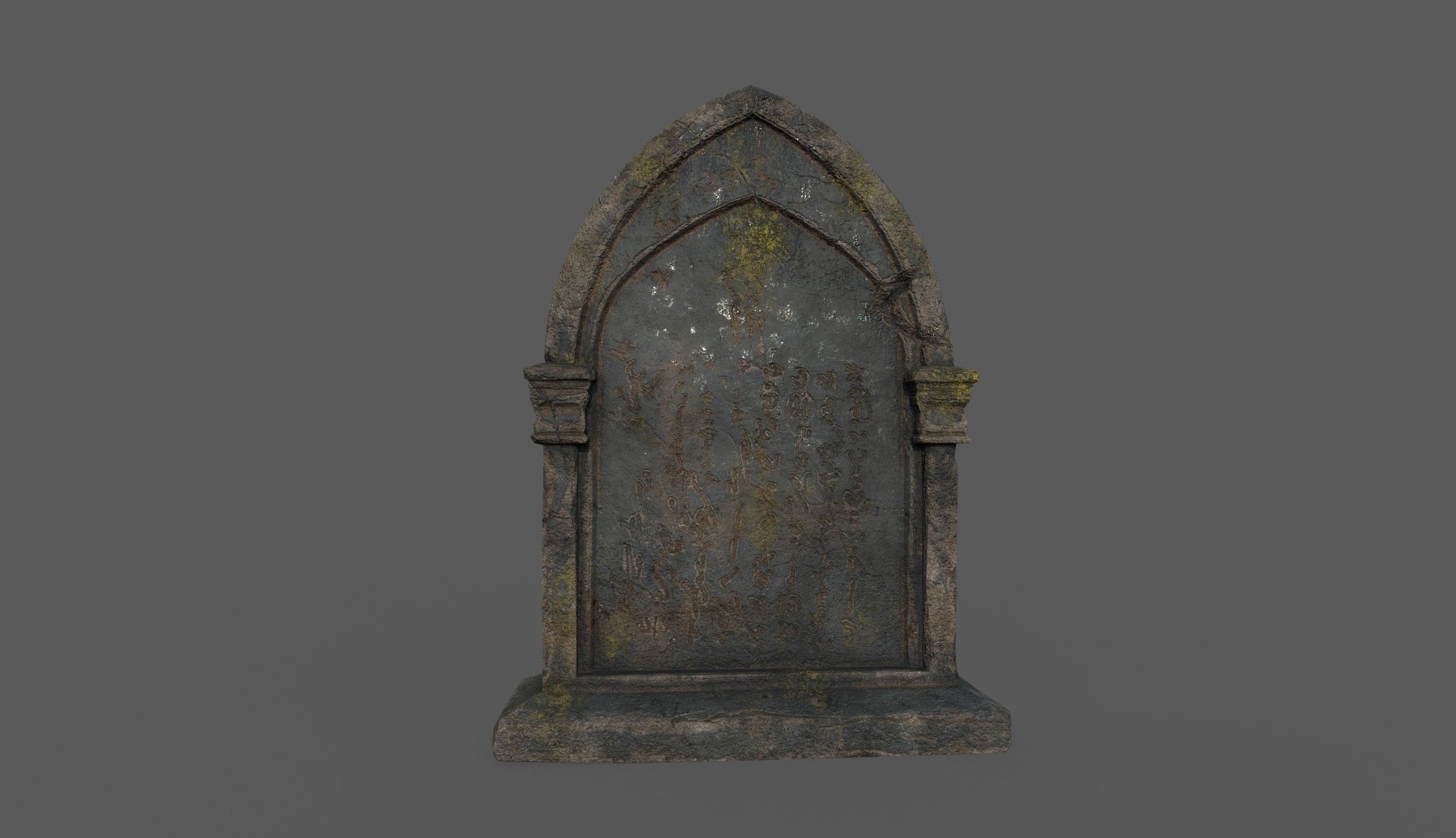 Tombstone Bloodborne Style  Low-poly 3D model_2