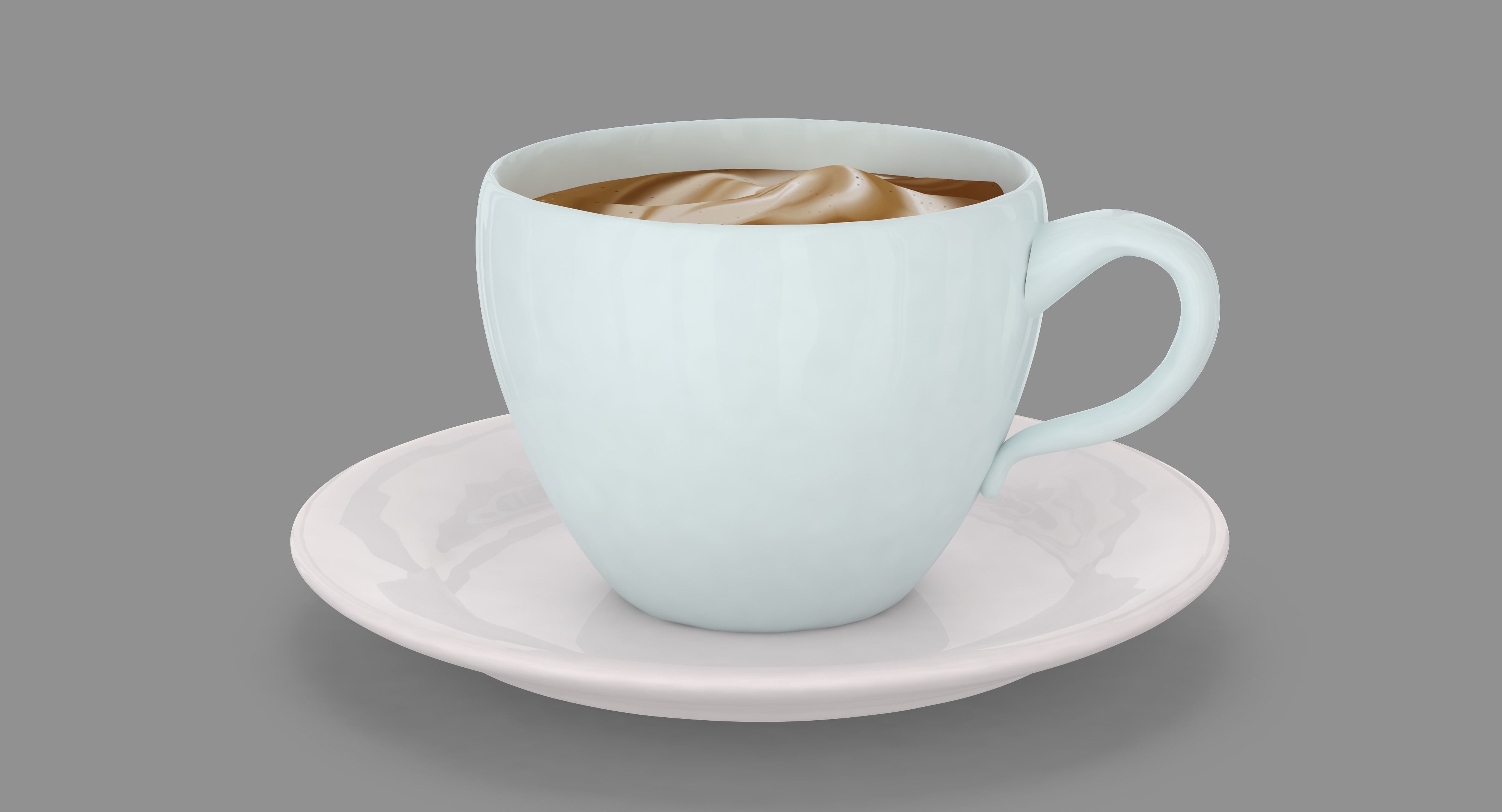 Cappuccino Cup Low-poly 3D model_17