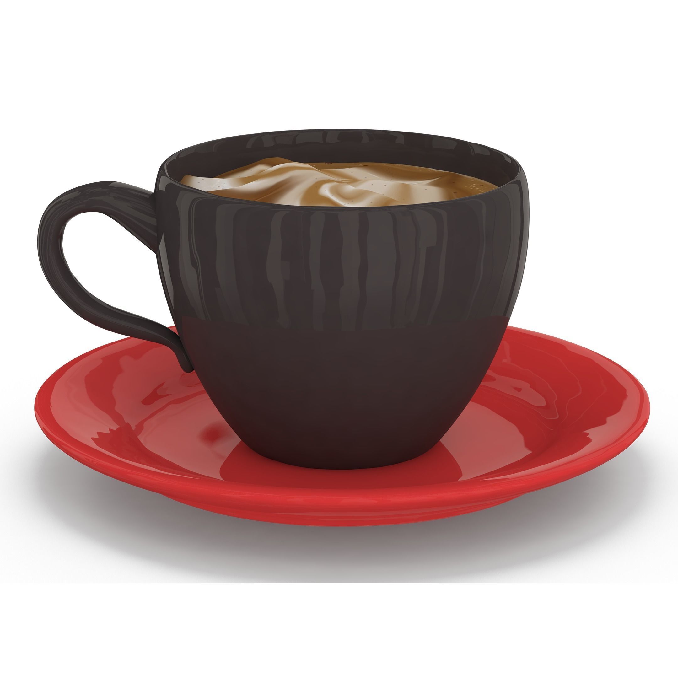 Cappuccino Cup Low-poly 3D model_0