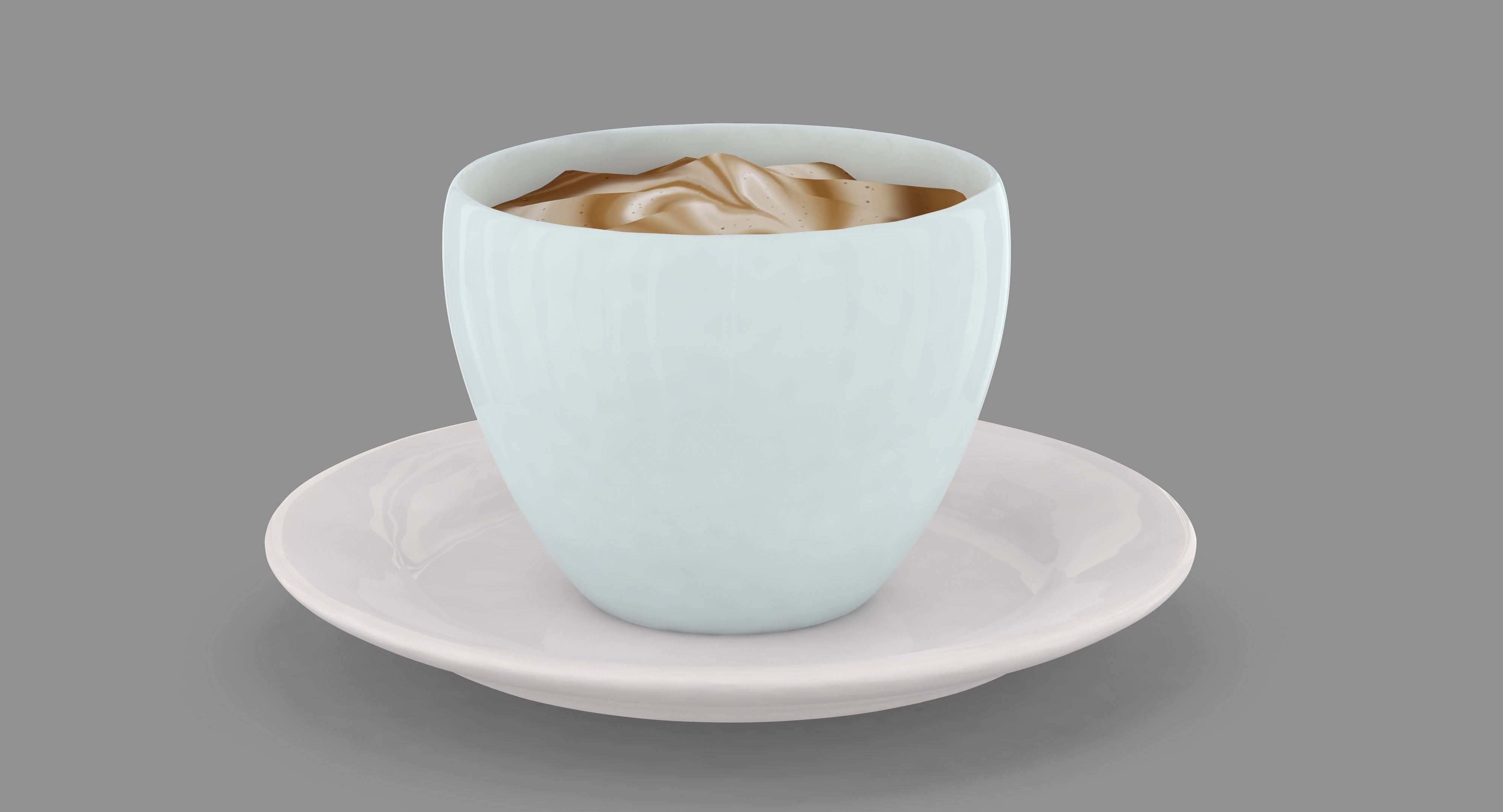 Cappuccino Cup Low-poly 3D model_24