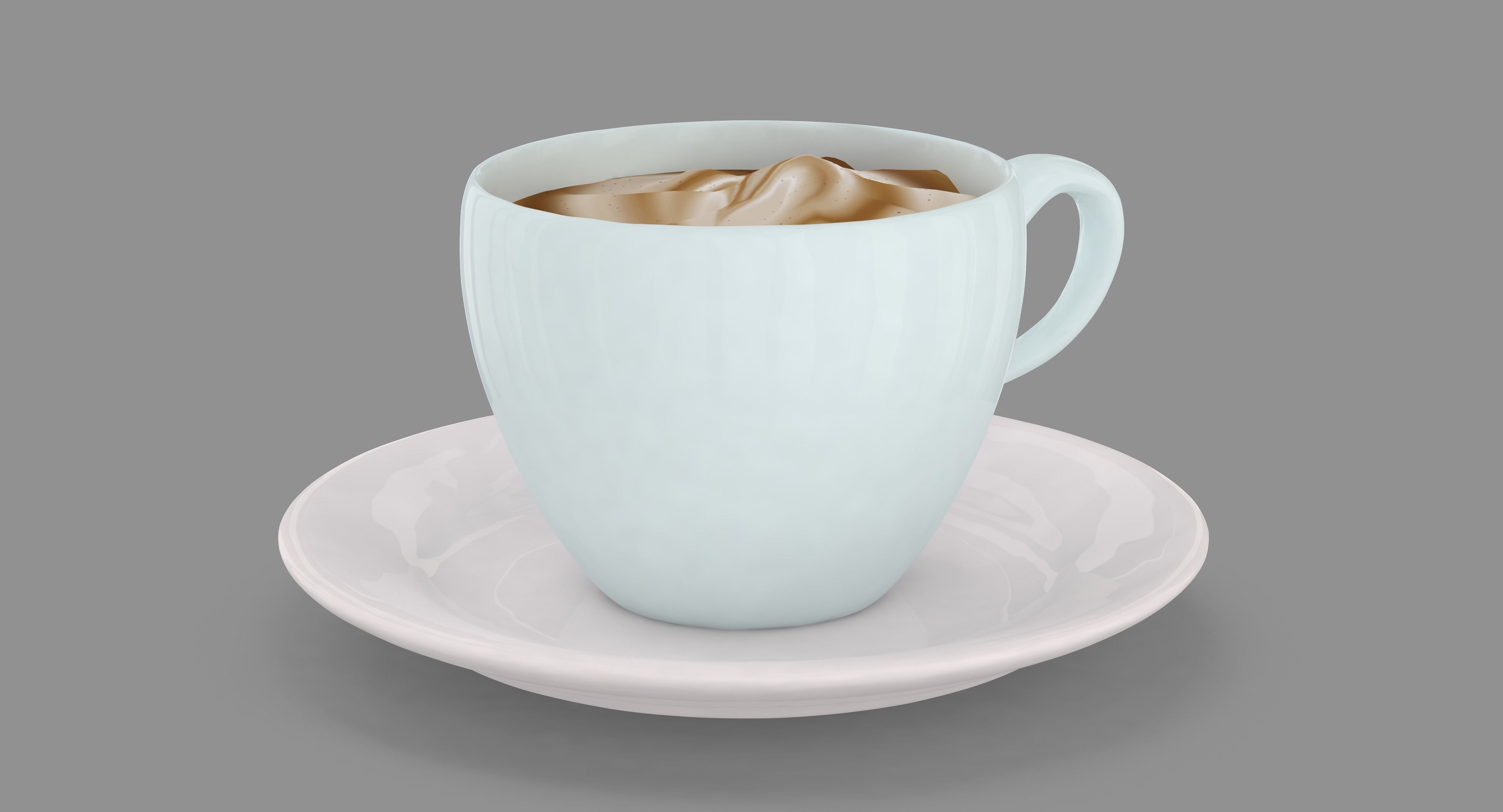 Cappuccino Cup Low-poly 3D model_20