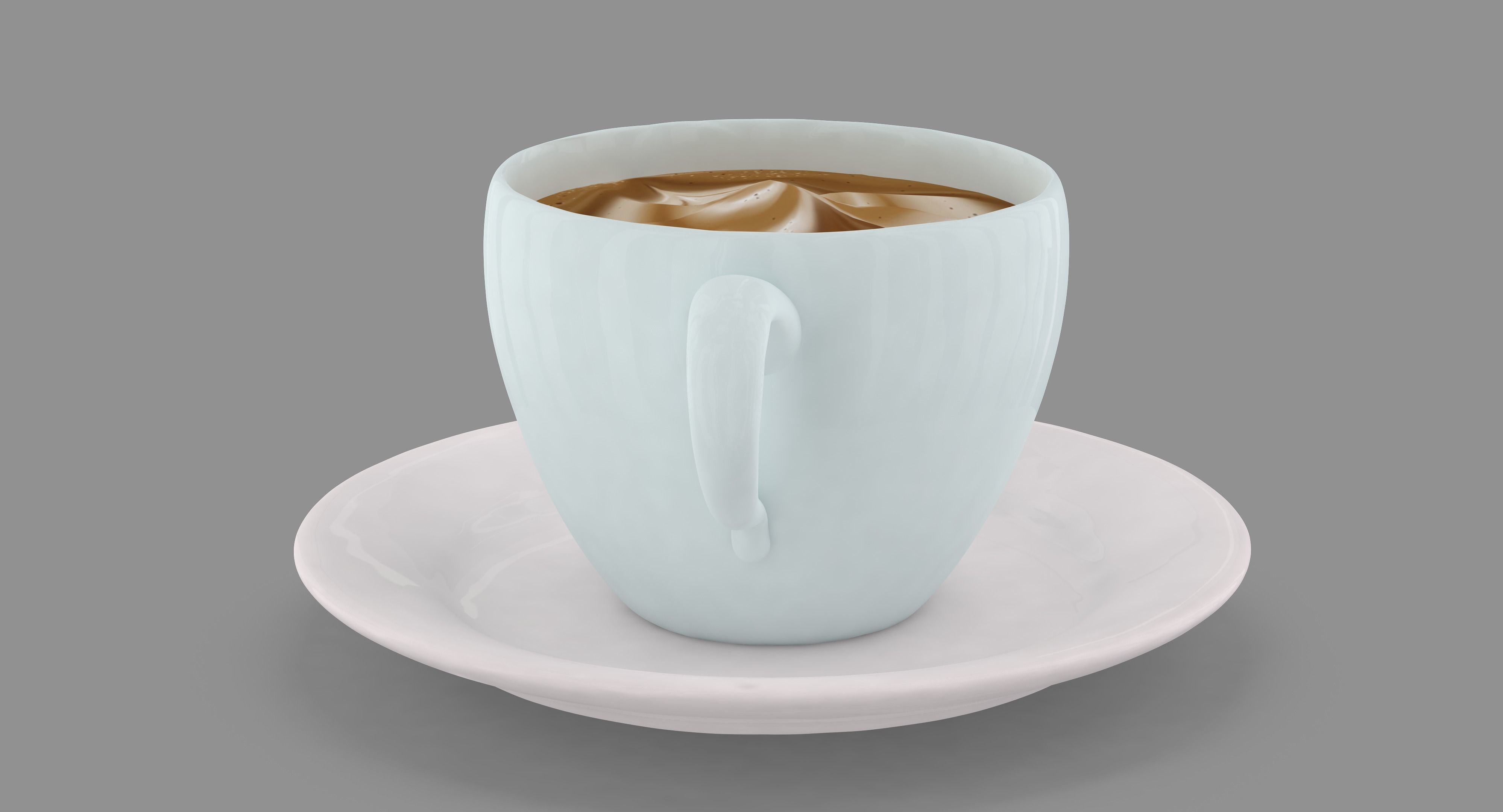 Cappuccino Cup Low-poly 3D model_12
