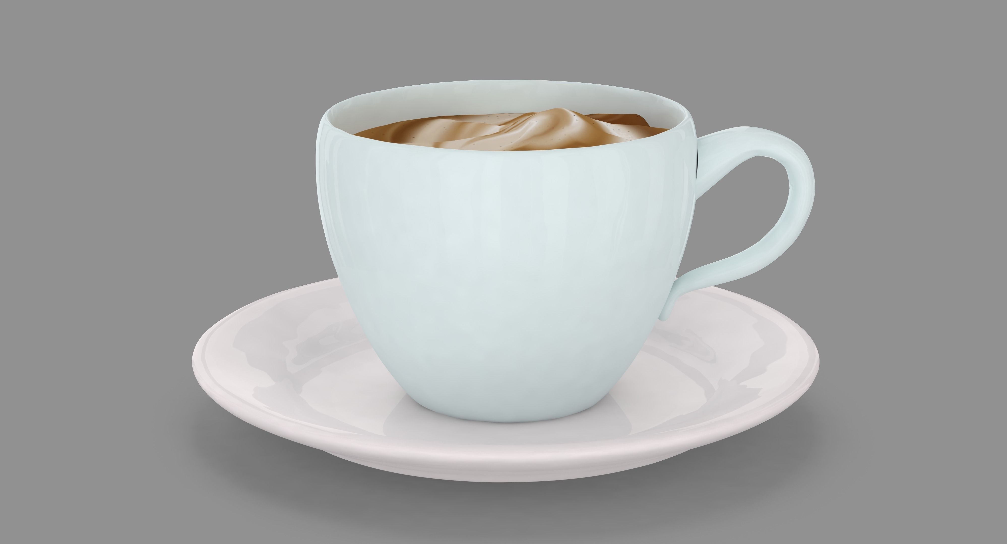 Cappuccino Cup Low-poly 3D model_18