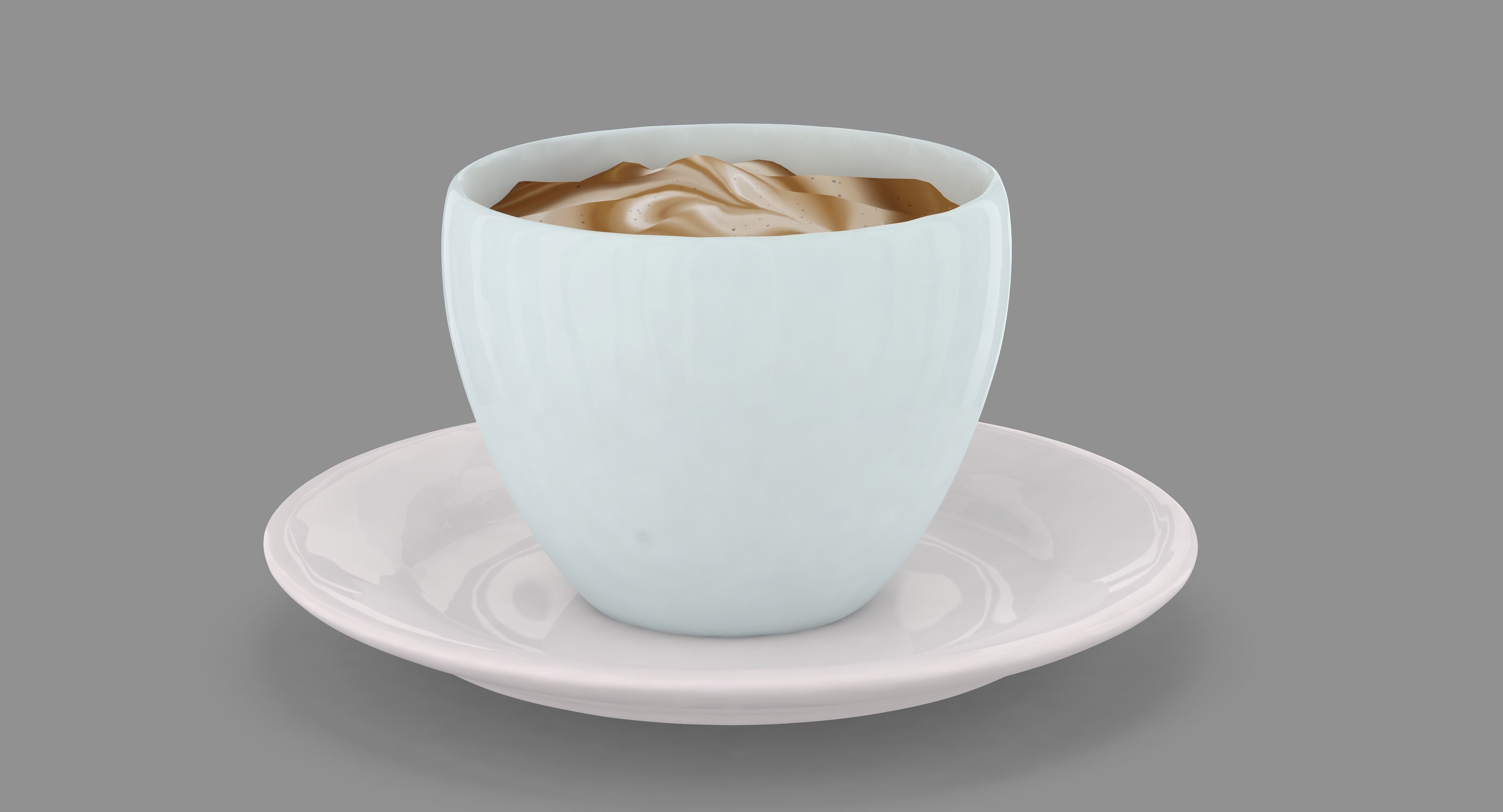 Cappuccino Cup Low-poly 3D model_25