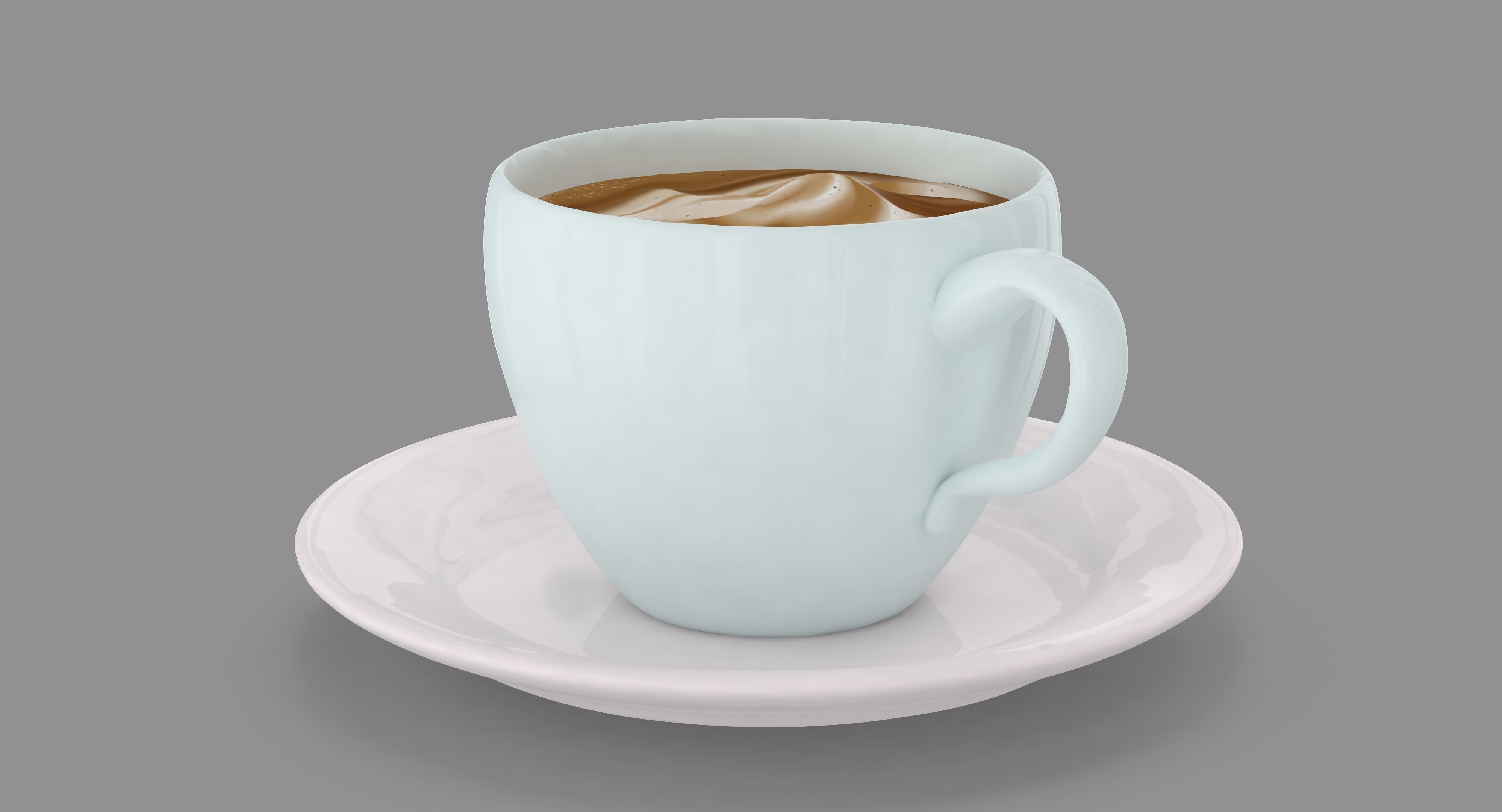 Cappuccino Cup Low-poly 3D model_15
