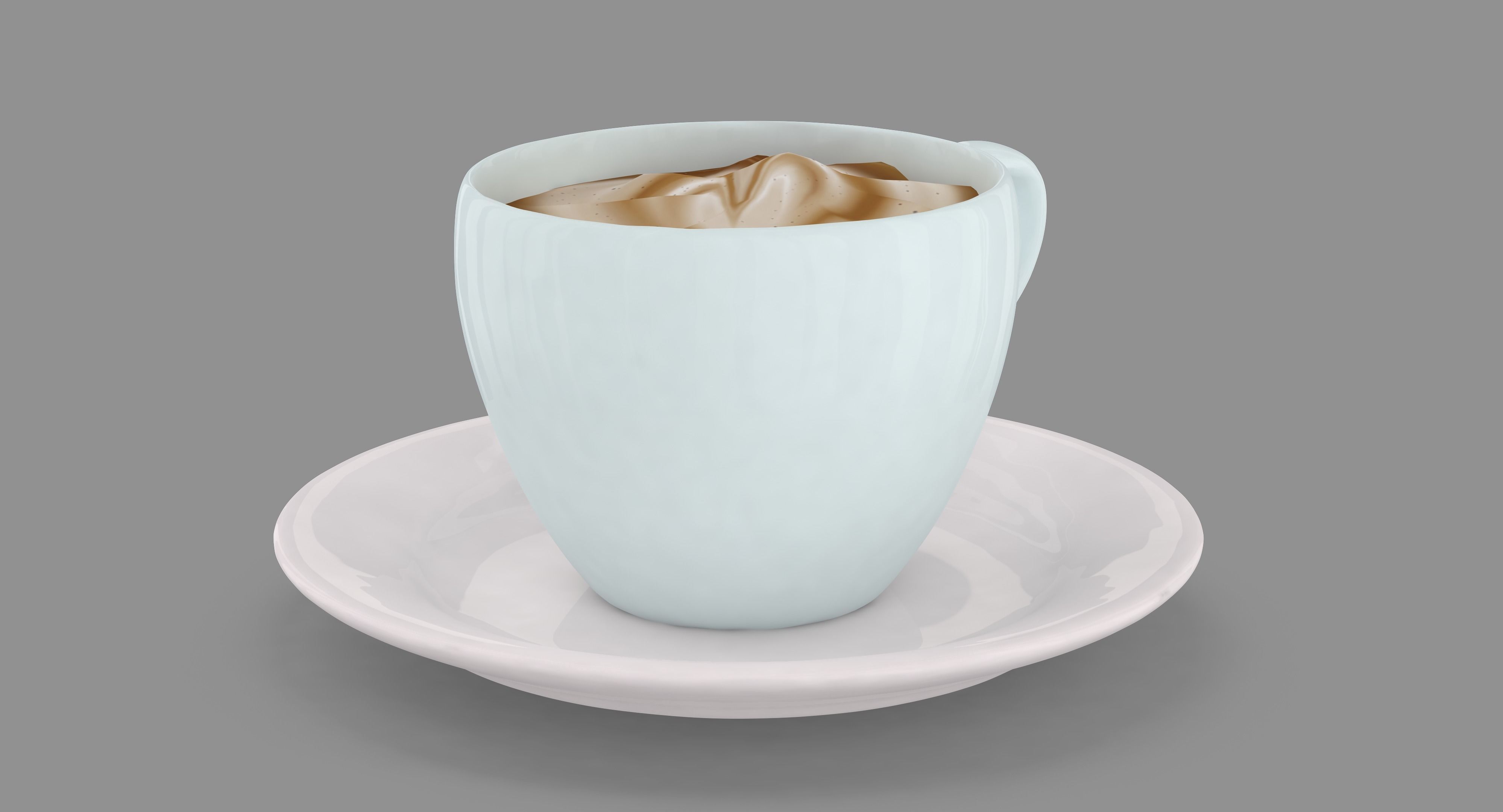 Cappuccino Cup Low-poly 3D model_21