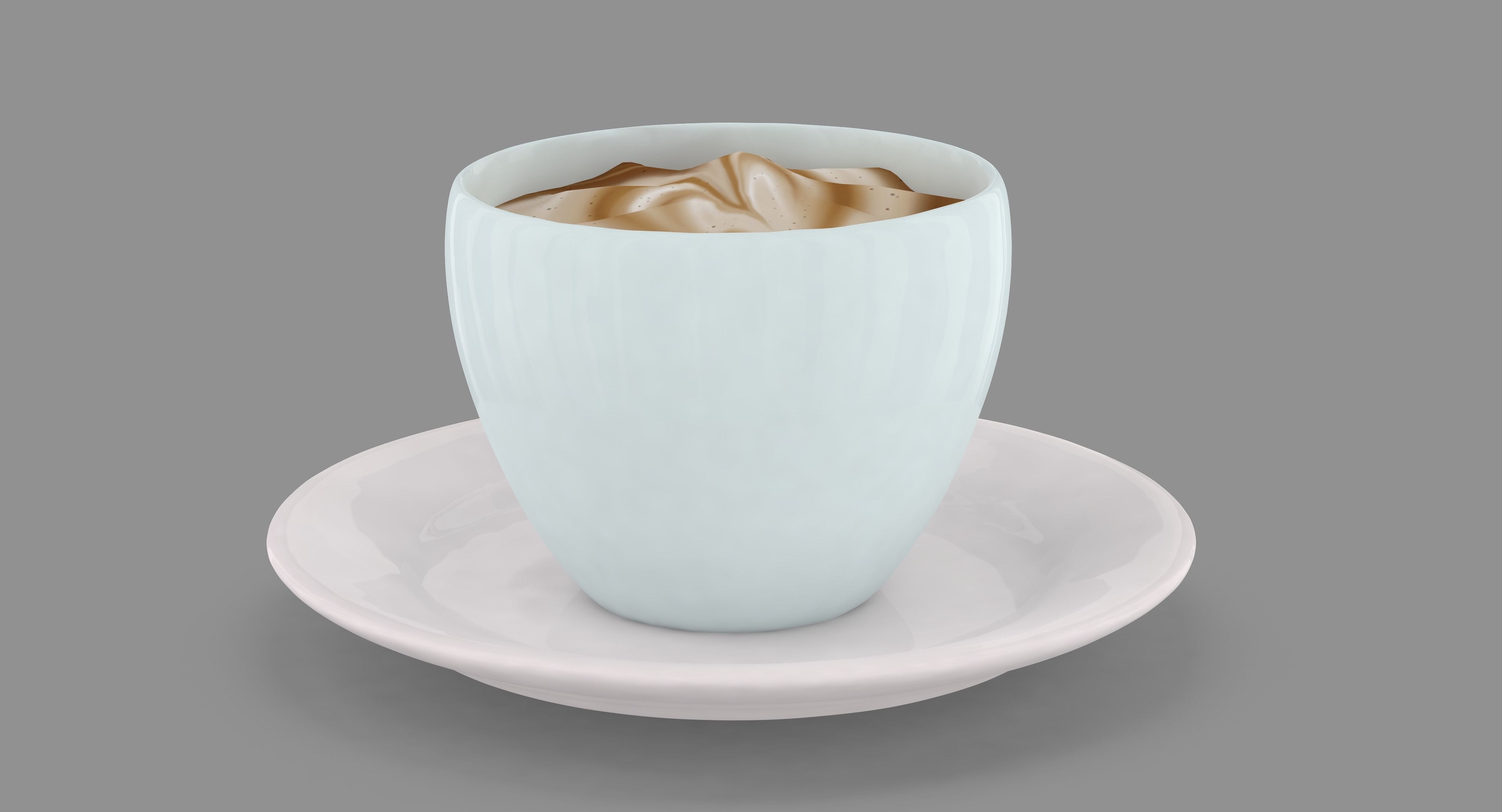 Cappuccino Cup Low-poly 3D model_23