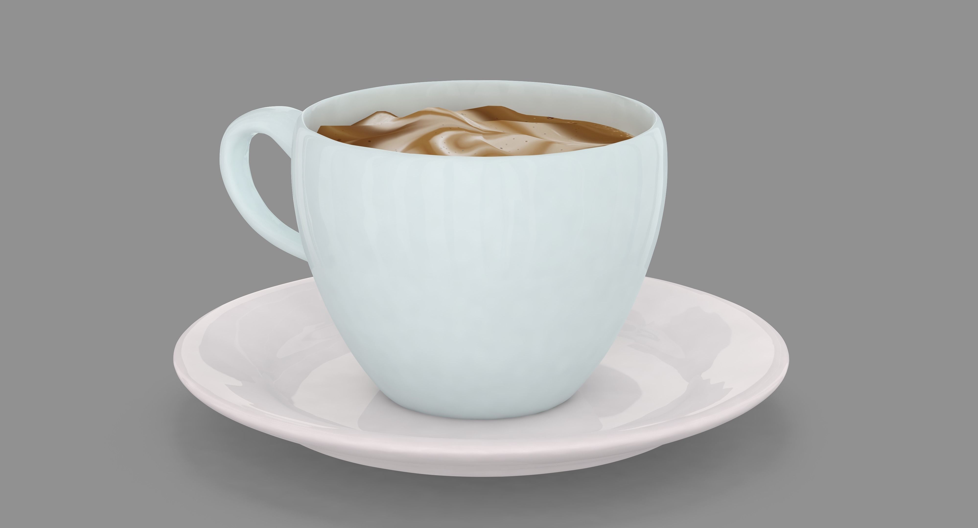 Cappuccino Cup Low-poly 3D model_28