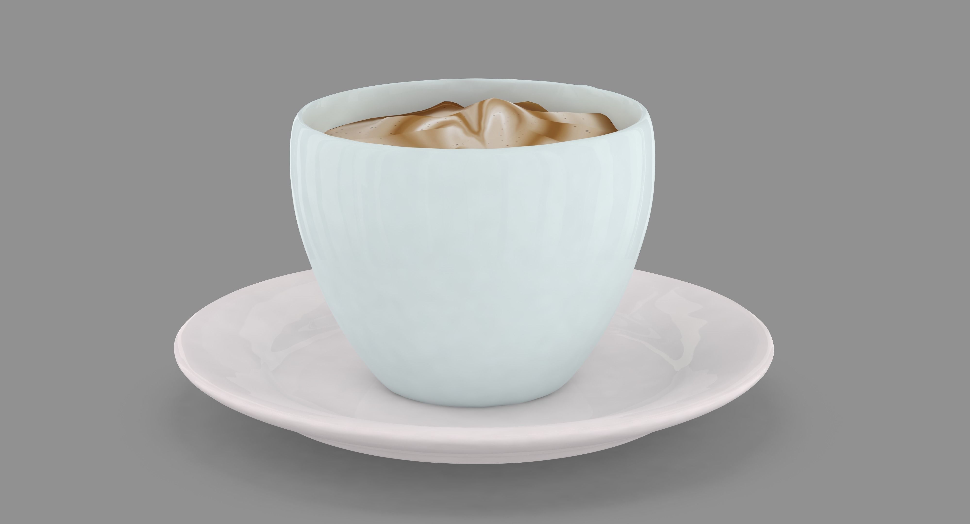 Cappuccino Cup Low-poly 3D model_22
