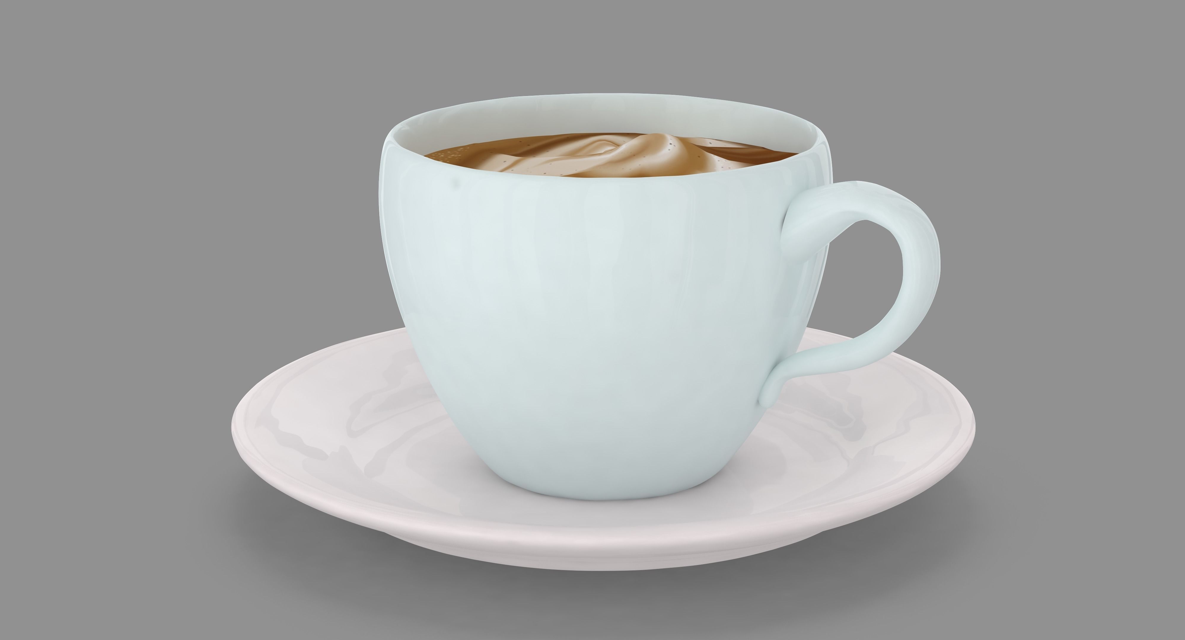 Cappuccino Cup Low-poly 3D model_16
