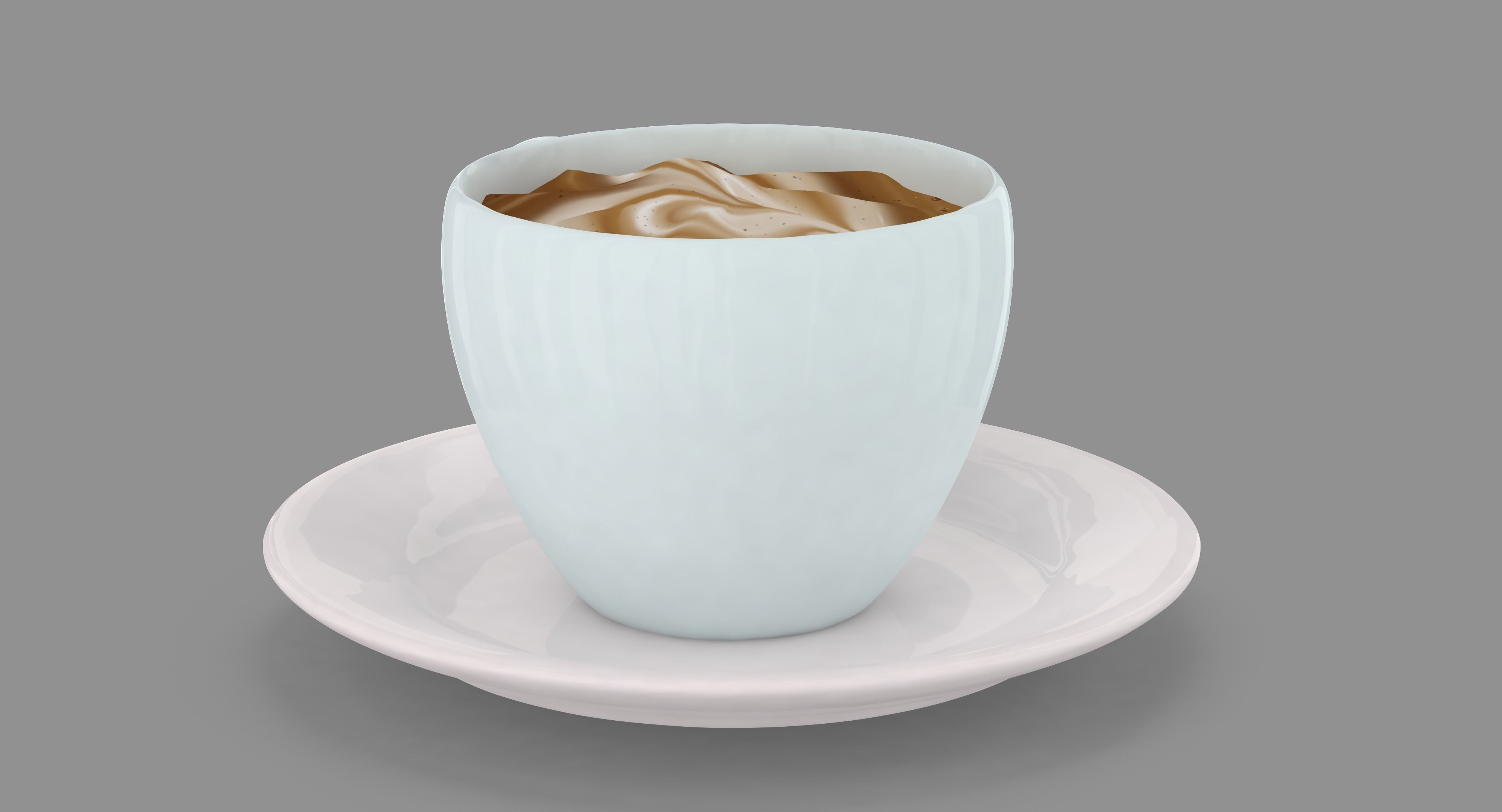 Cappuccino Cup Low-poly 3D model_26