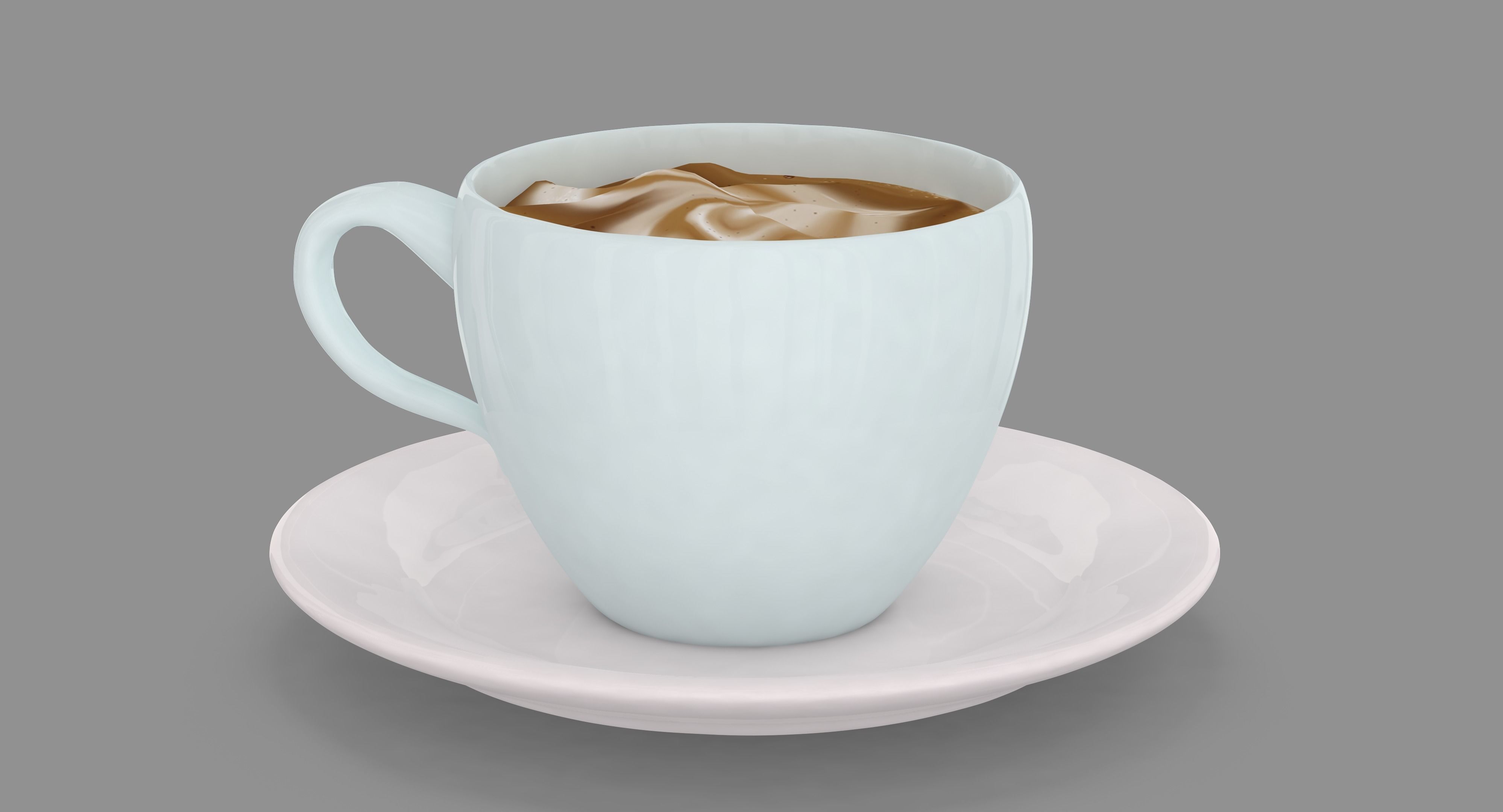 Cappuccino Cup Low-poly 3D model_29
