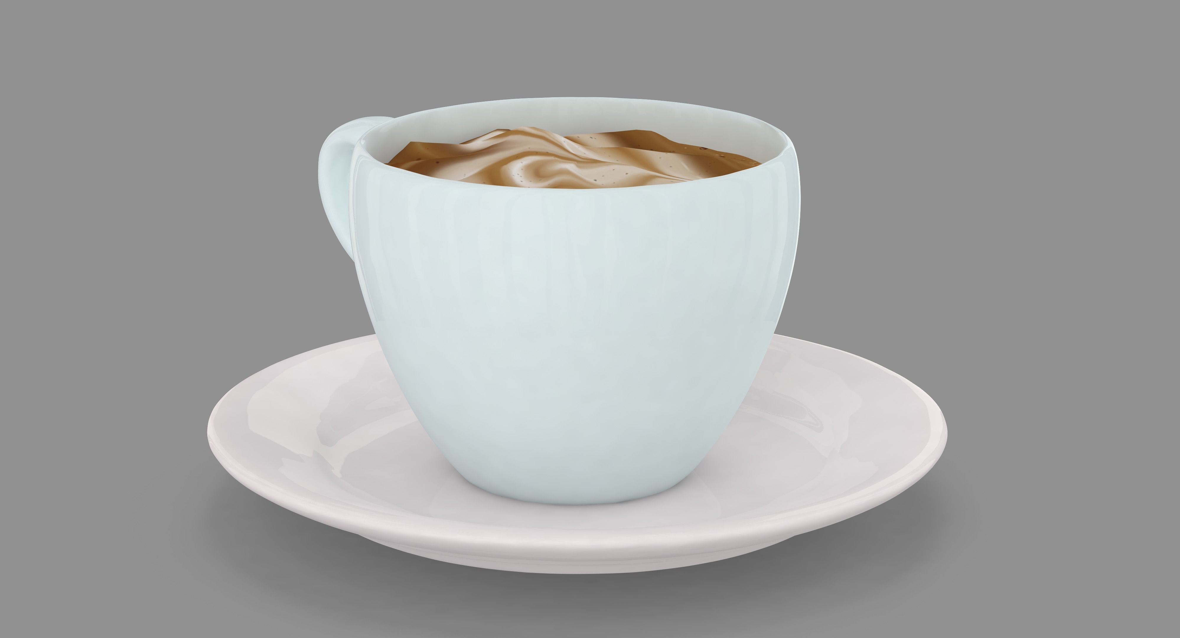 Cappuccino Cup Low-poly 3D model_27