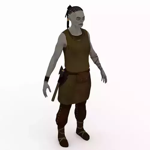 Female orc peasant 3D model