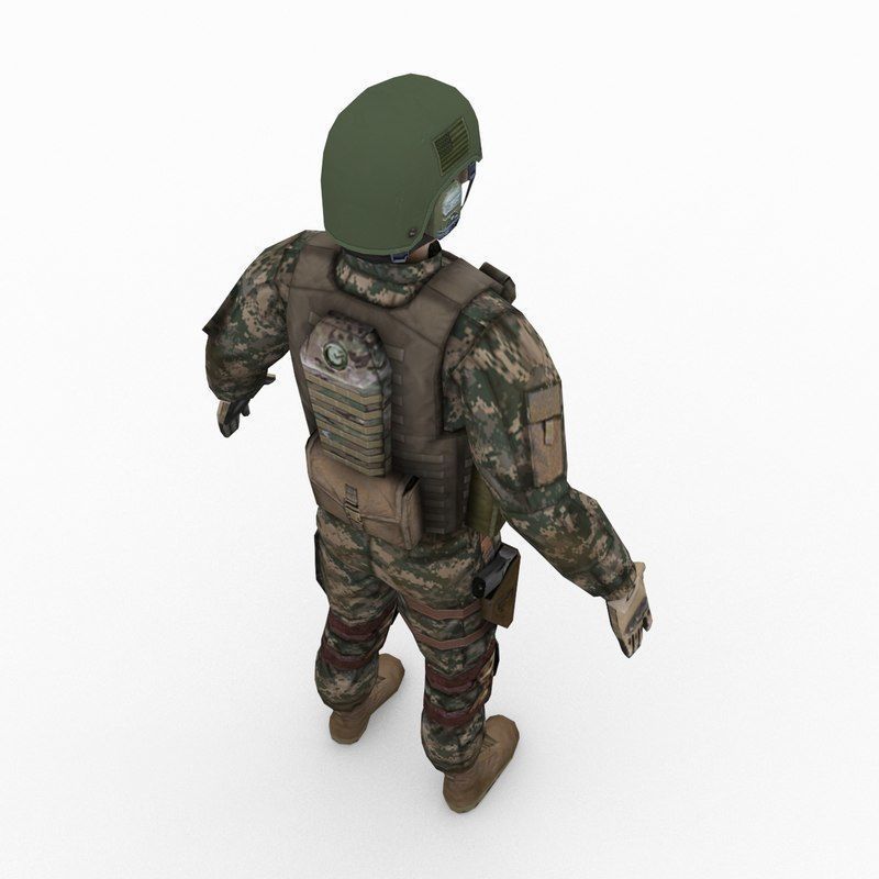 US Army Marine Desert 3D model_9