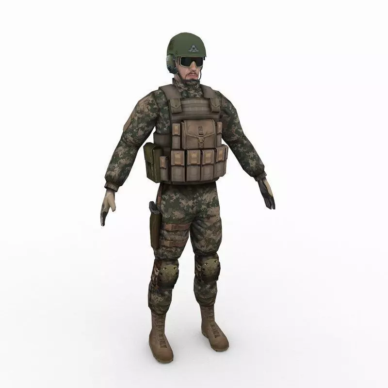 US Army Marine Desert 3D model_0