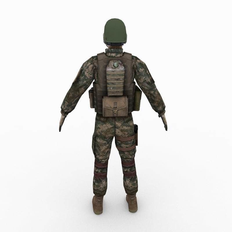 US Army Marine Desert 3D model_5
