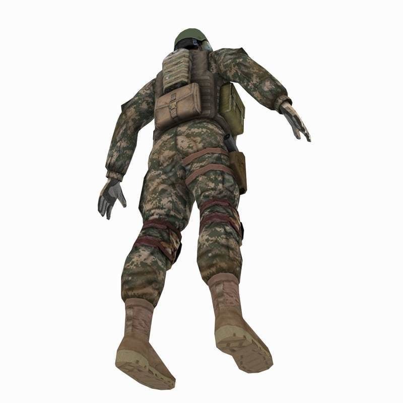 US Army Marine Desert 3D model_2