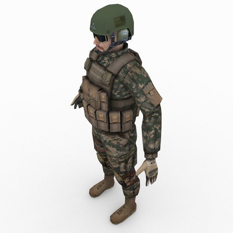 US Army Marine Desert 3D model_7