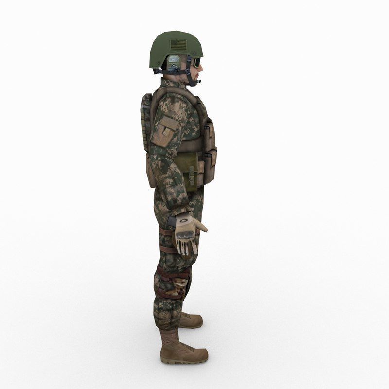 US Army Marine Desert 3D model_4