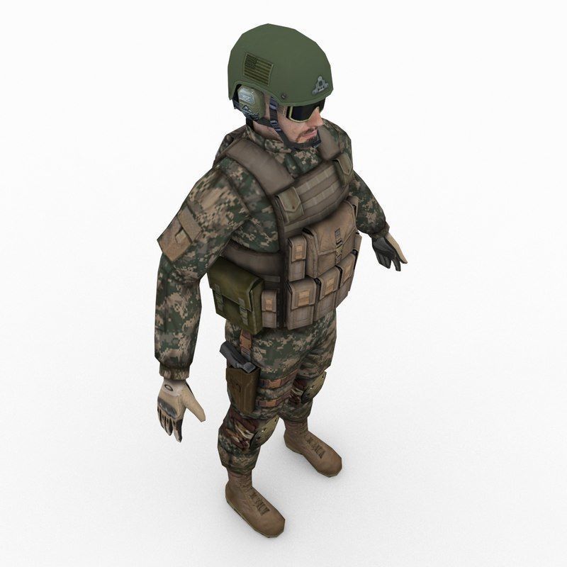 US Army Marine Desert 3D model_8