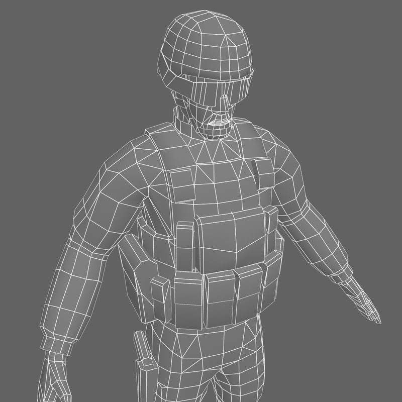 US Army Delta Force 3D model_10