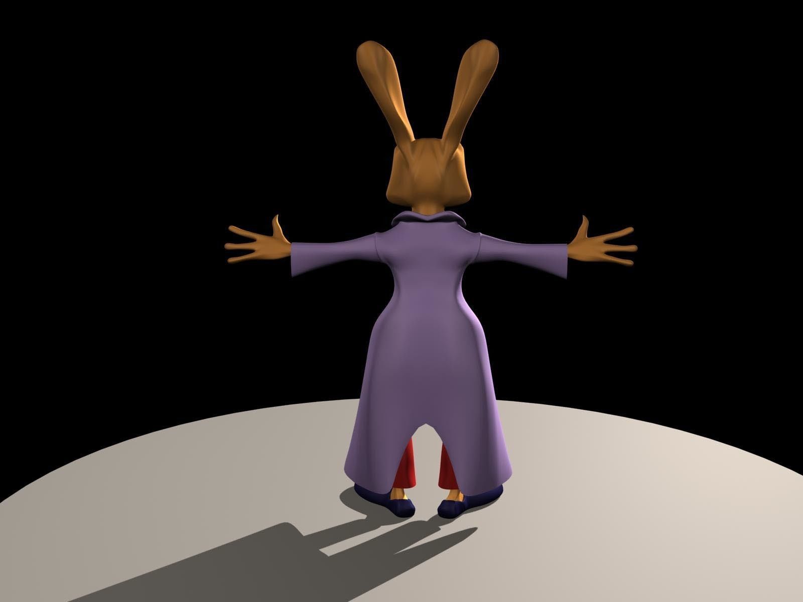 Mr rabbit Low-poly 3D model_2