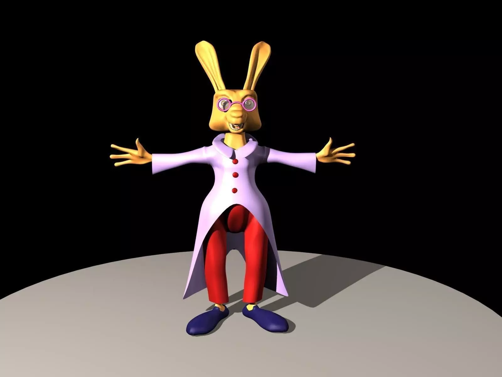 Mr rabbit Low-poly 3D model_0