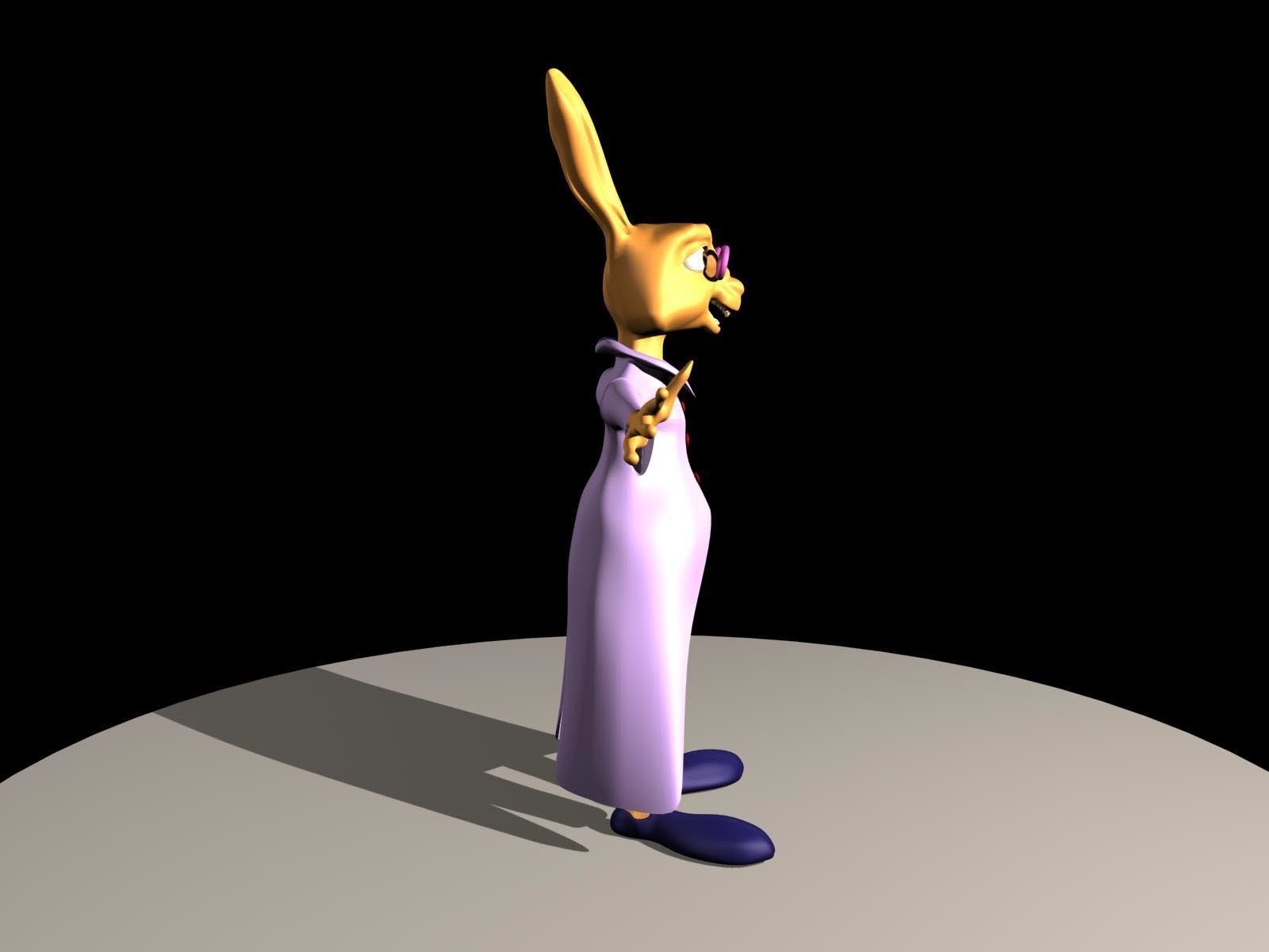Mr rabbit Low-poly 3D model_1