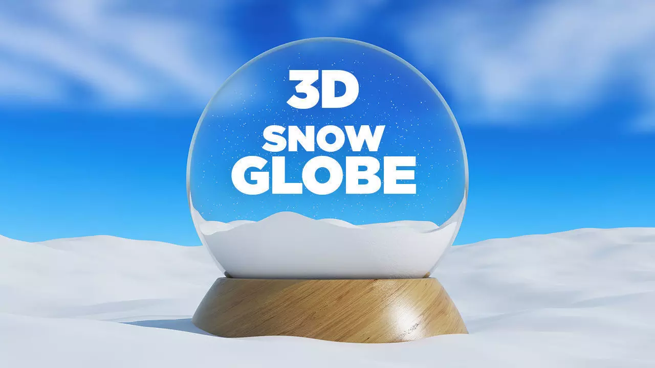 Snowglobe christmas scene 3D model