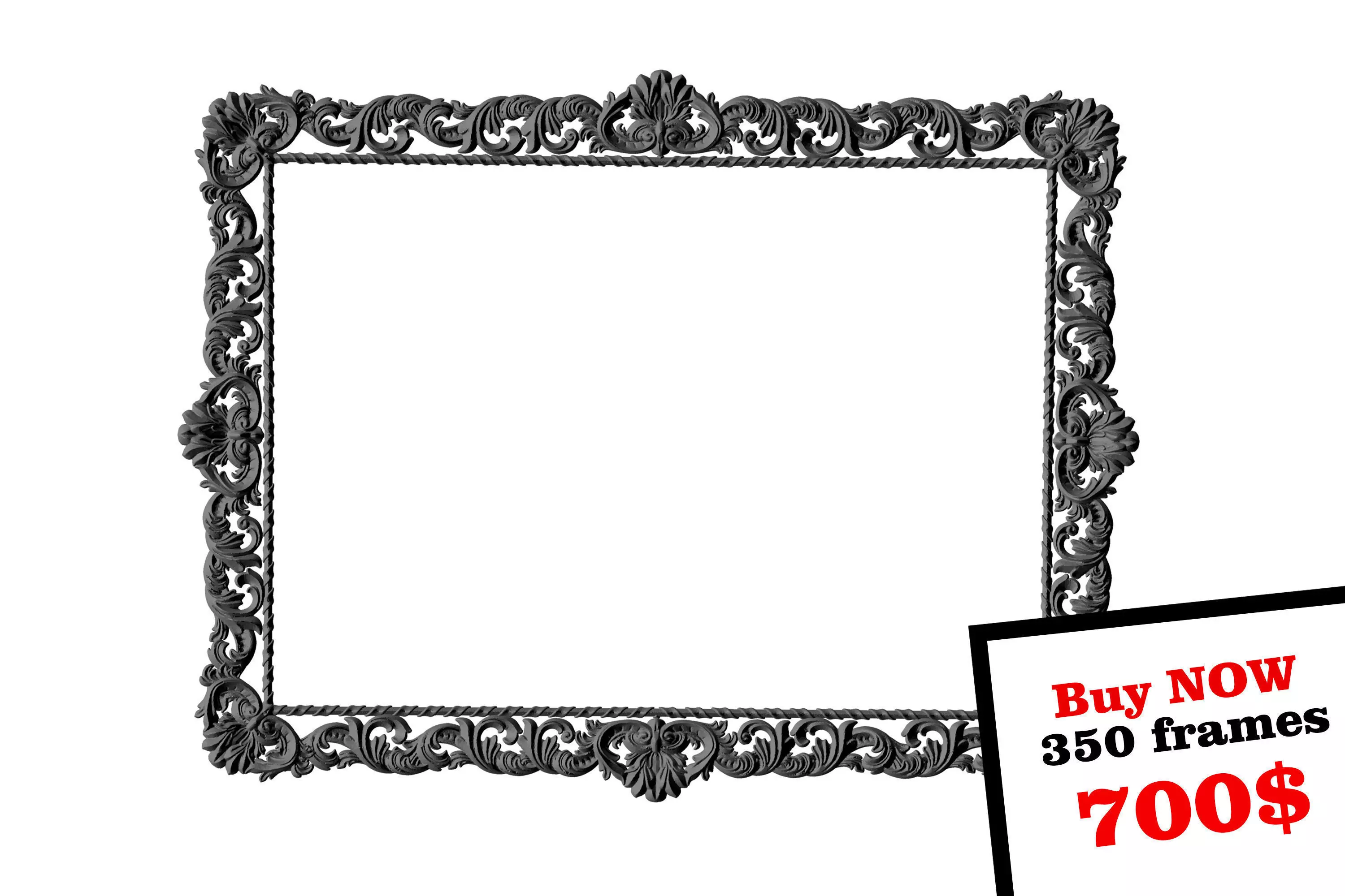Frame 2 ornate 3D print model_0