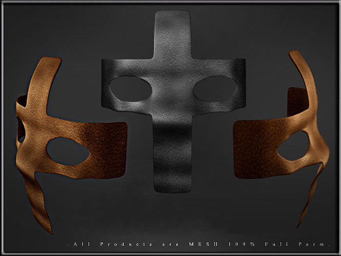 Cross Mask  Low-poly 3D model