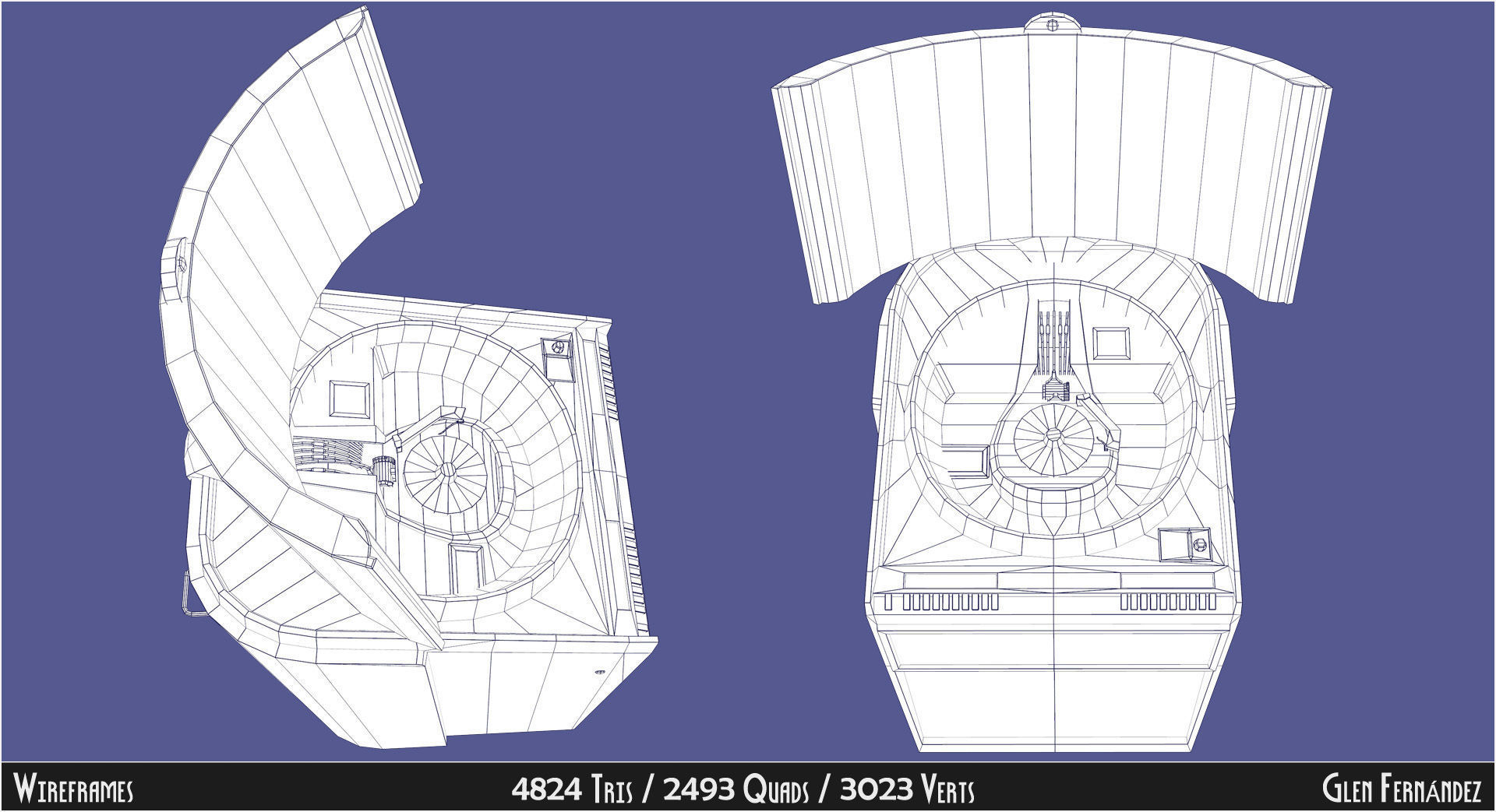Vintage Retro Rockola Jukebox model 2 Low-poly 3D model_6