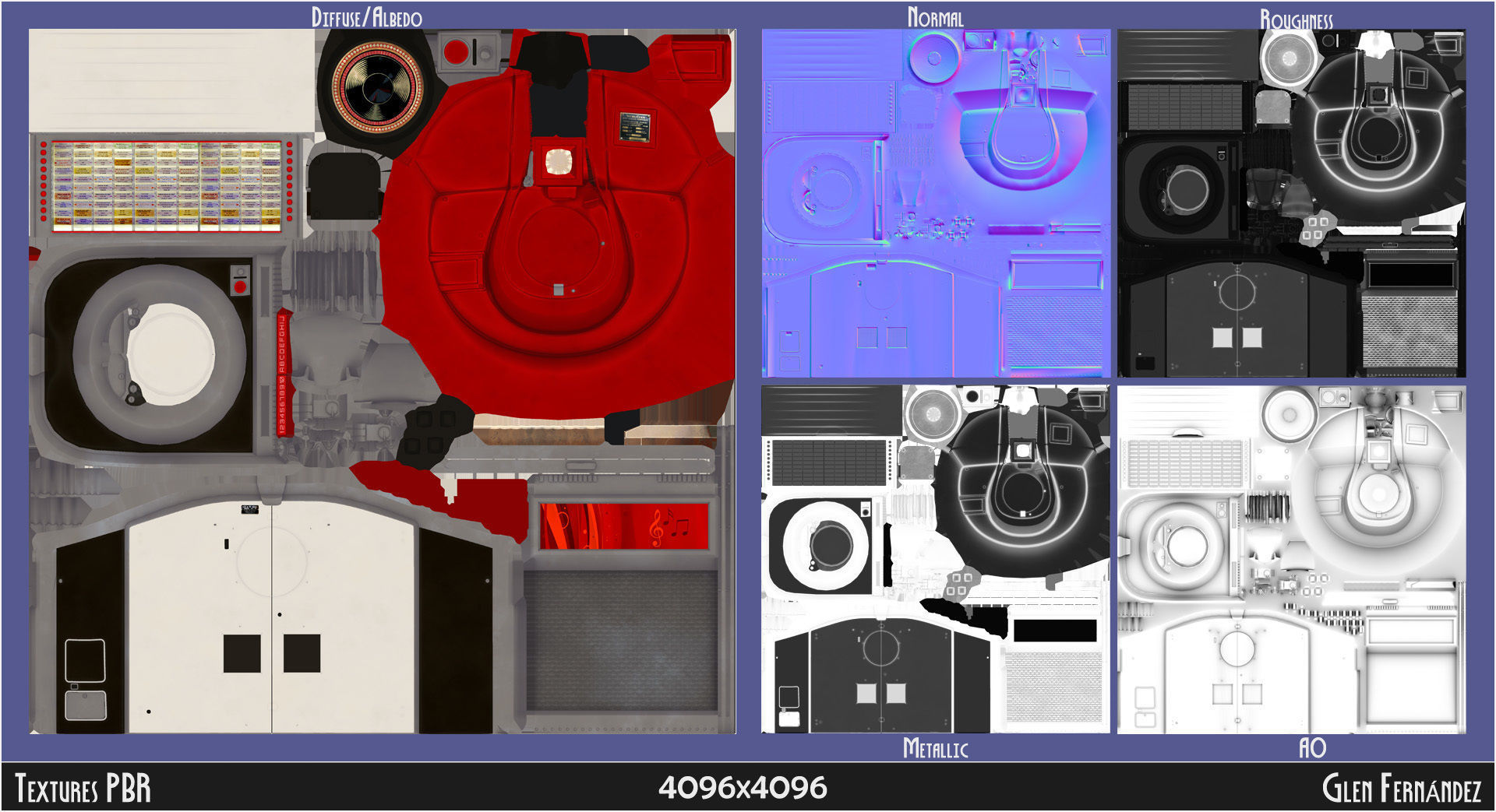 Vintage Retro Rockola Jukebox model 2 Low-poly 3D model_10