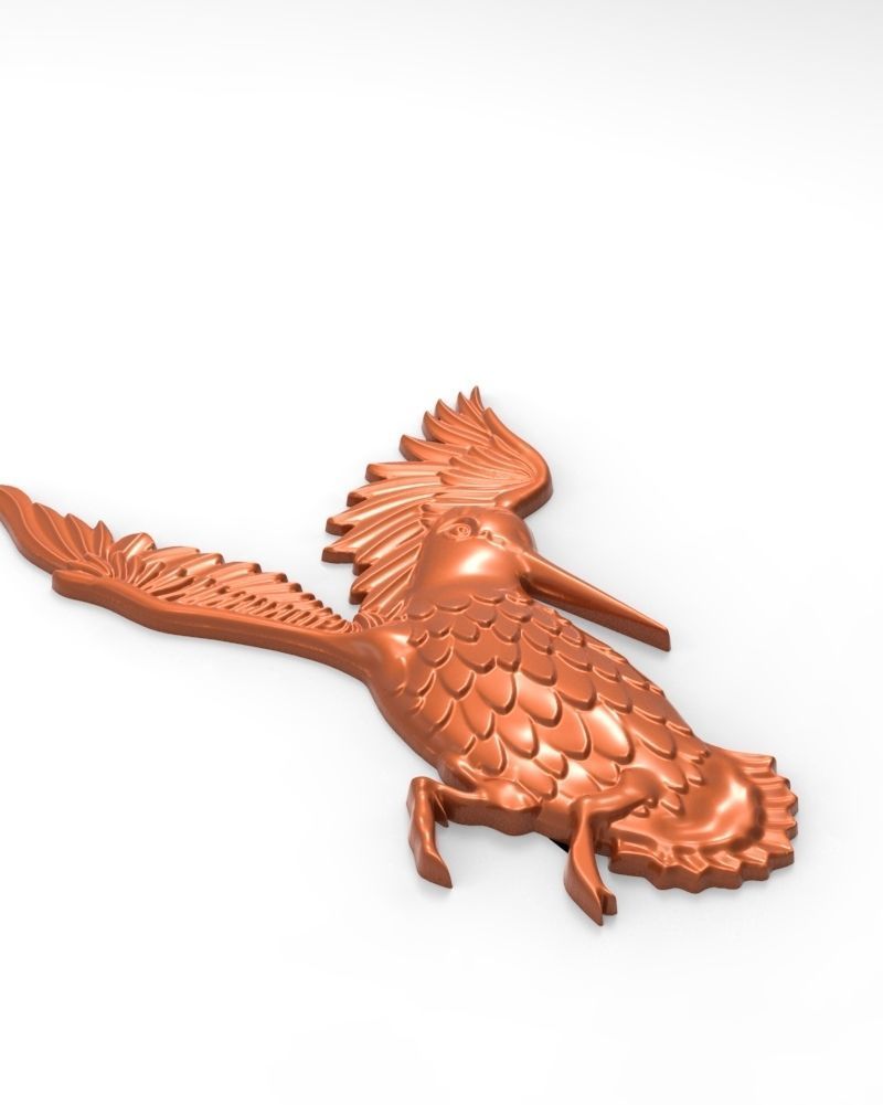 woodcock 3d relief 3D print model_1
