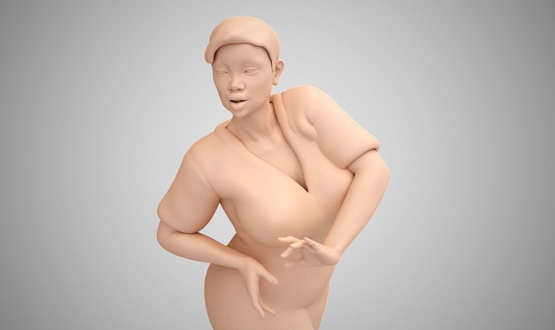 Dancing Girl 3D print model_3
